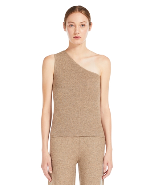 Vetro wool and cashmere one-shoulder top