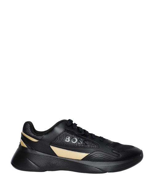 Logo detail lace up sneakers