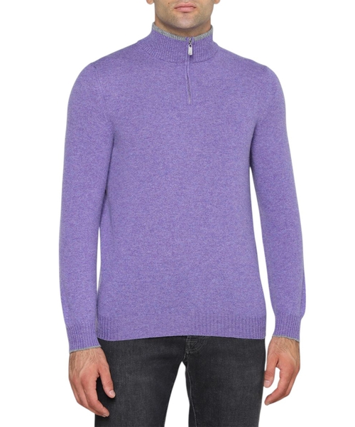 Long sleeve sweater with high collar