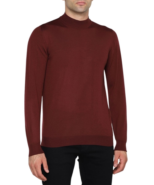 Long sleeve sweater with high collar