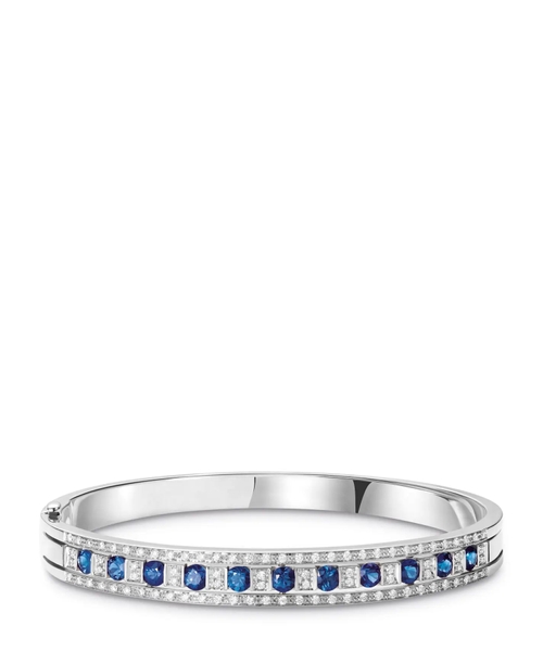 Sapphire and diamonds embellished bracelet