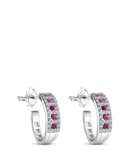 Diamond and ruby earrings