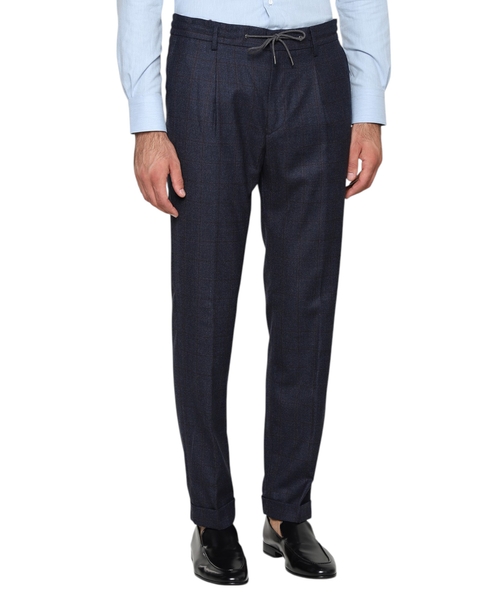 Шерстяные брюки с эластичной талией