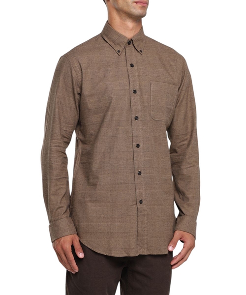 Рубашка прямого кроя с длинными рукавами