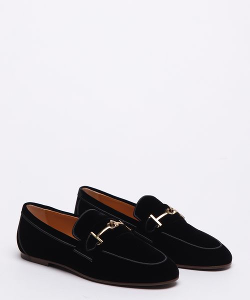 Suede loafers with metal buckle Emporium