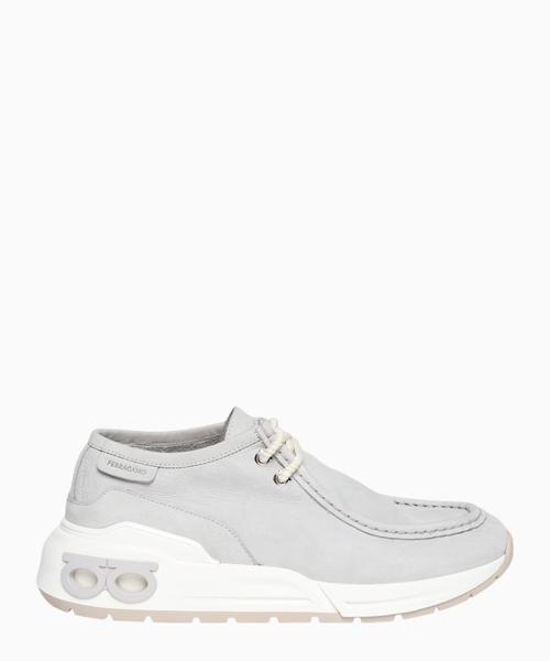 Suede plain leather sneakers