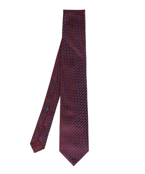 Patterned silk tie
