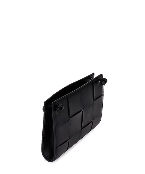 【BOTTEGA VENETA】Mini Cassette Cross-Body Bag Bottega Veneta - Mini Cassette Pink Woven Leather Camera Bag