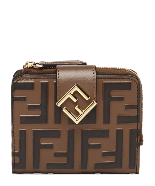 Logo details leather wallet