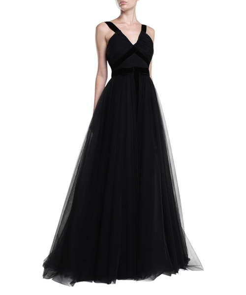 V-neck dress embellished with bow
