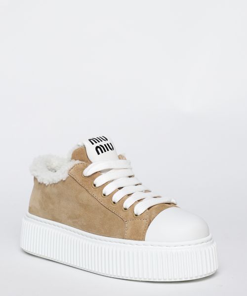 スニーカー Bepositive F4WOCUPRACE01/SUE Sneakers Cuprace Wing - Suede Suede sneakers with lace-up design | Emporium