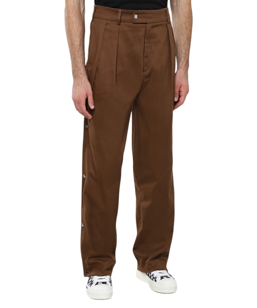 High-waist wide-leg trousers