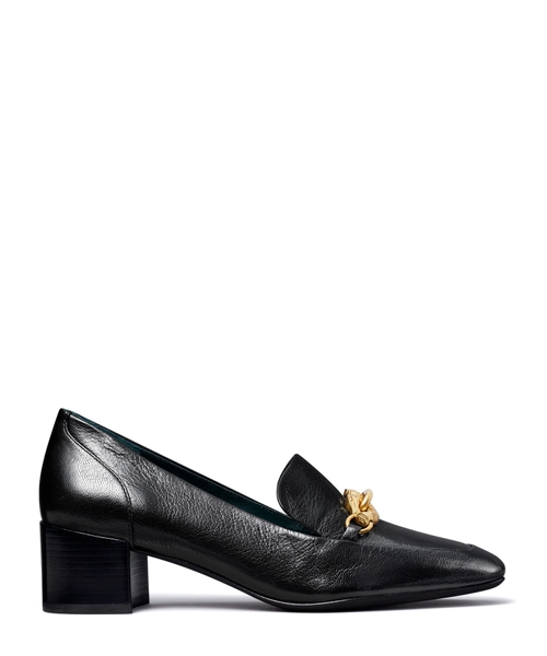 Gold-tone applique detail leather Jessa loafers