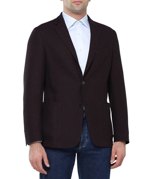 Пиджак прямого кроя с длинными рукавами