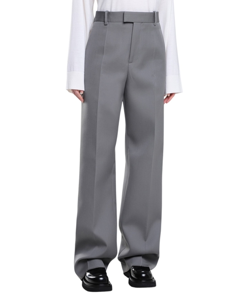 Straight-fit wool trousers