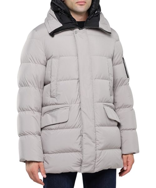 Quilted straight-fit jacket