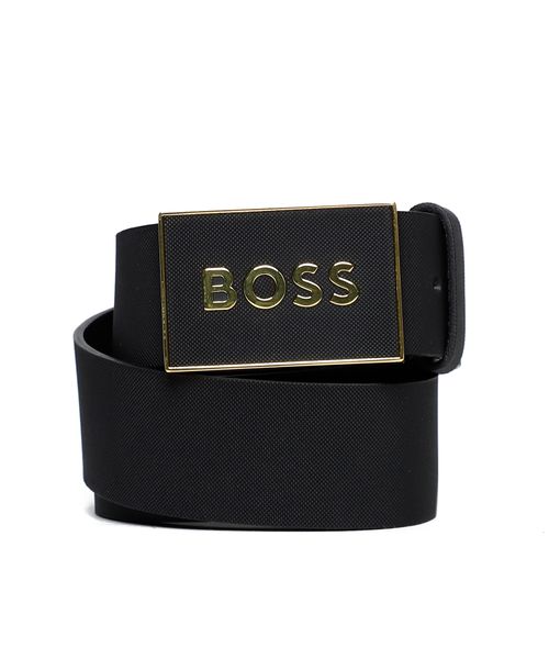 Loqo detallı dəri kəmər