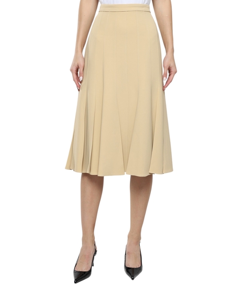 Pleated midi skirt