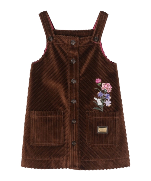Logo detailed dress with embroidery
