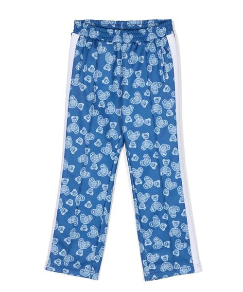 Printed elastic waist jogging pants