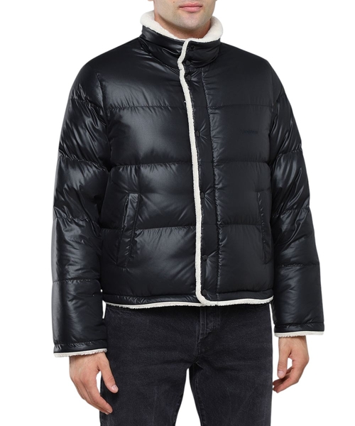 High neck quilted jacket
