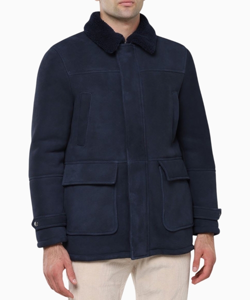 Straight fit jacket with long sleeves
