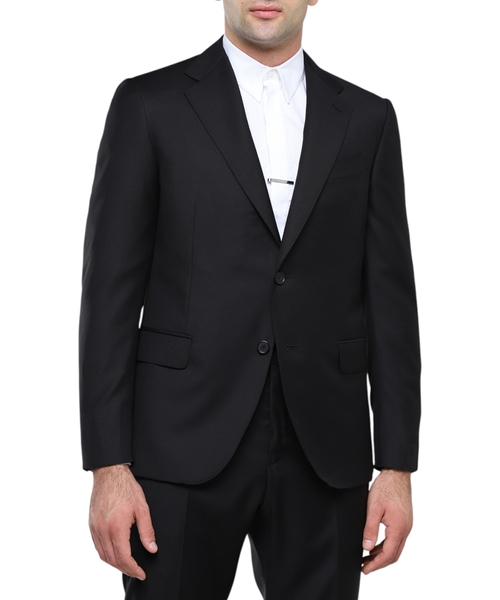Straight-fit wool suit