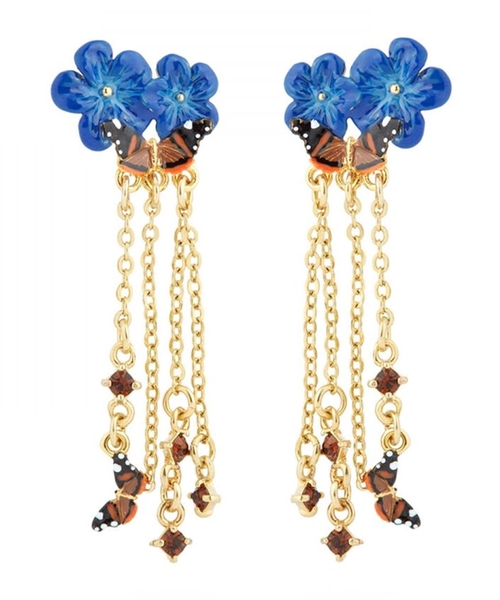Earrings with flower details