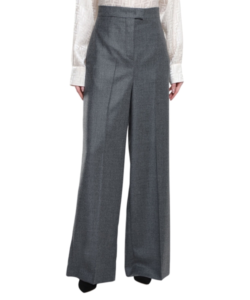 Широкие брюки с завышенной талией