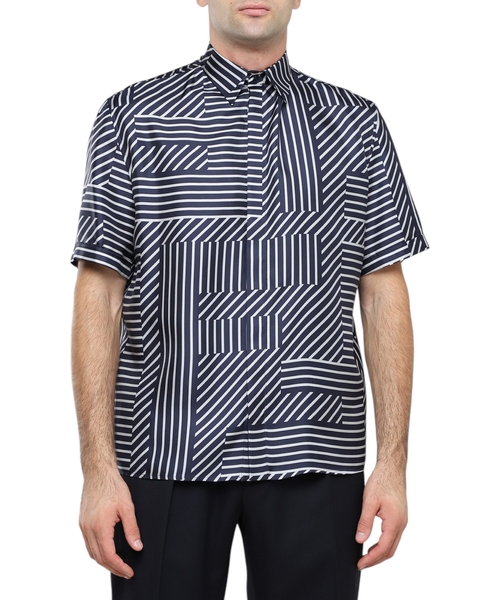 Striped short-sleeves shirt
