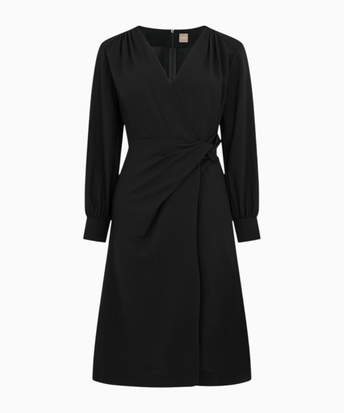 Long-sleeve midi dress