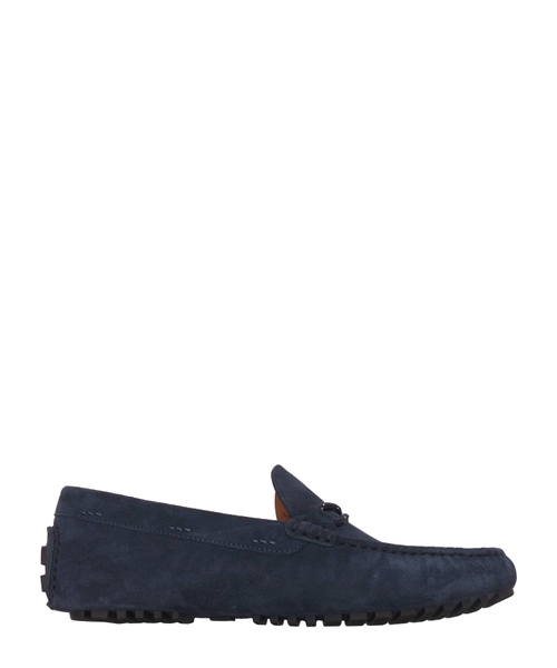 Braided detail suede moccasins
