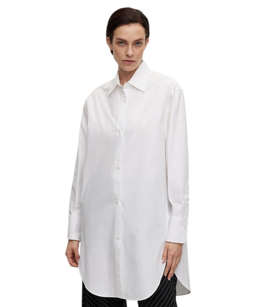 Удлиненная хлопковая рубашка