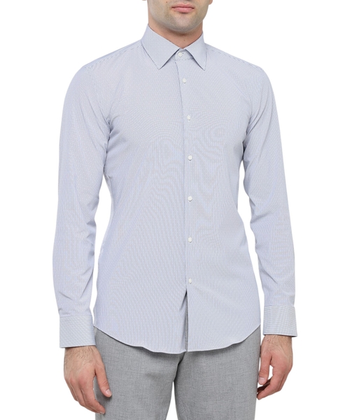 Рубашка с классическим воротником и длинными рукавами