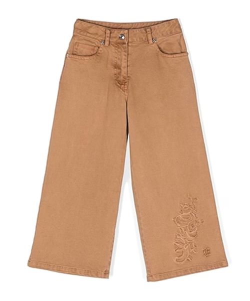 Embroidered straight-fit jeans