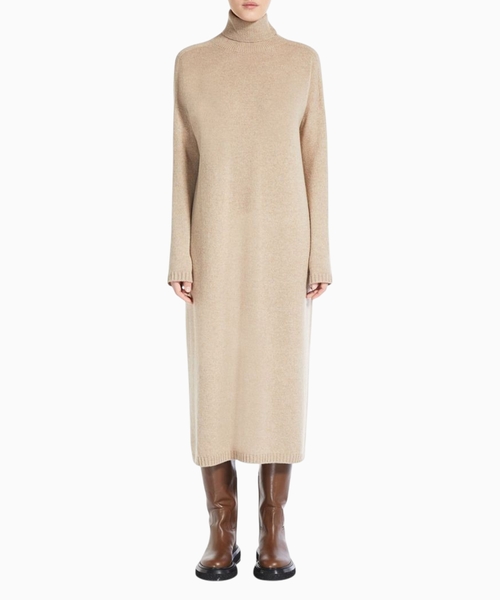 Derrik wool and cashmere high-neck dress