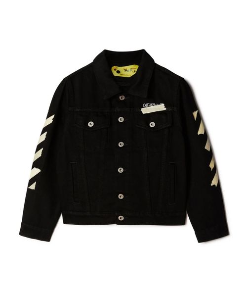 Logo printed back denim jacket
