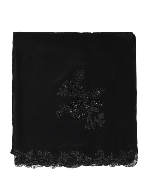 Embroidered silk scarf