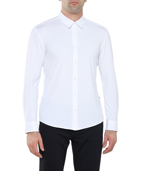 Рубашка прямого кроя с длинными рукавами