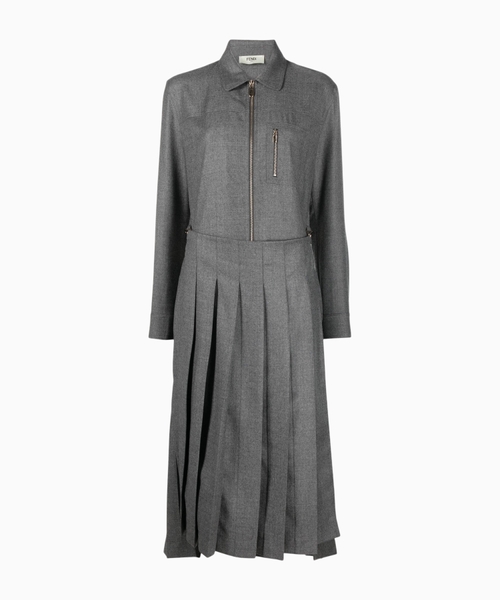 Midi dress with long sleeves
