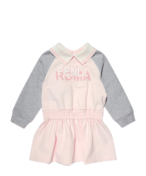 Платье с длинными рукавами и вышивкой логотипа