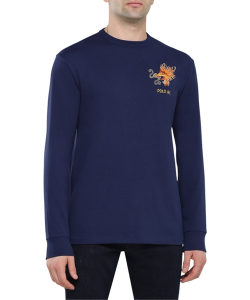 Embroidered long-sleeve T-shirt