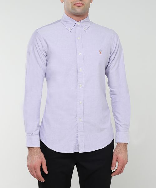 Logo embroidered long-sleeve shirt