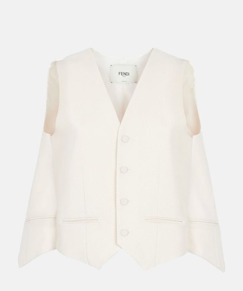 Düyməli bağlanma ilə qolsuz jilet