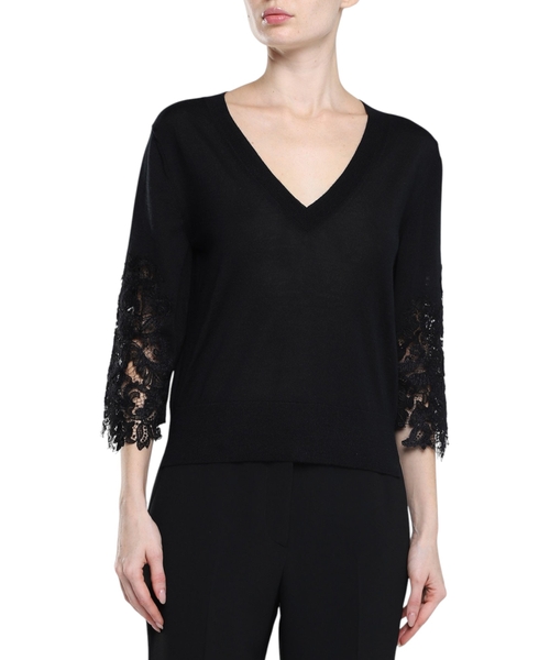 Lace detailed jumper
