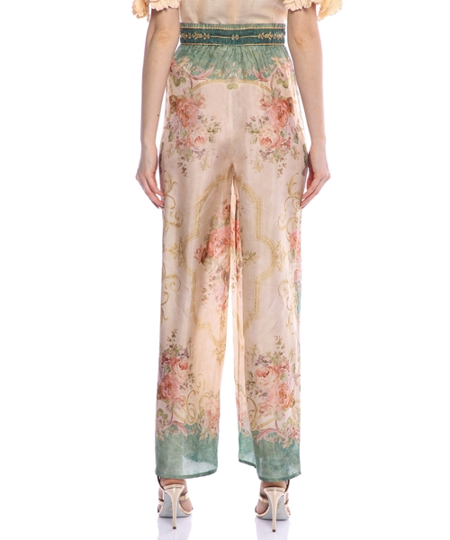 パンツ Aspesi Wide Leg Trousers In Multicolored Viscose And Silk urbanzen_silk_wide-