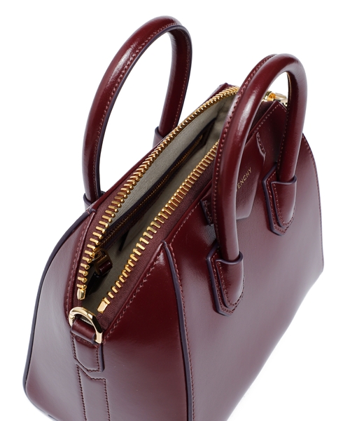 ハンドバッグ Givenchy Burgundy Leather Small Antigona Handbag Givenchy Burgundy Antigona Small Bag – THE CLOSET