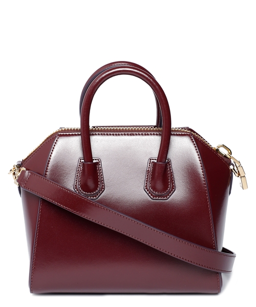 ハンドバッグ GIVENCHY BURGUNDY LEATHER SMALL ANTIGONA HANDBAG Mini Antigona bag | Emporium