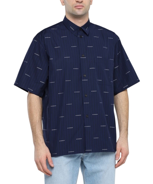 Рубашка с короткими рукавами и вышивкой логотипа