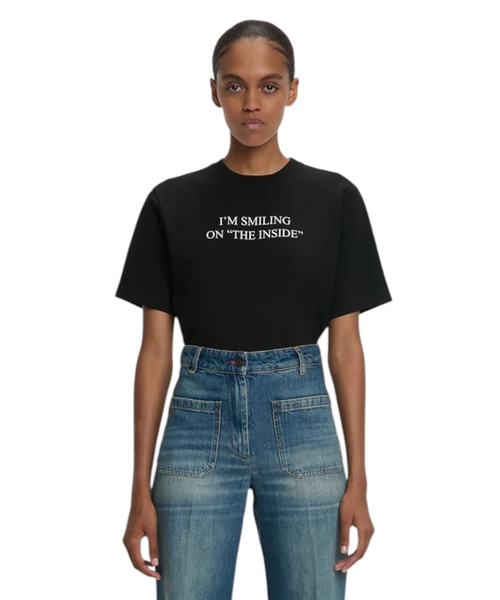 Футболка из органического хлопка с контрастным принтом